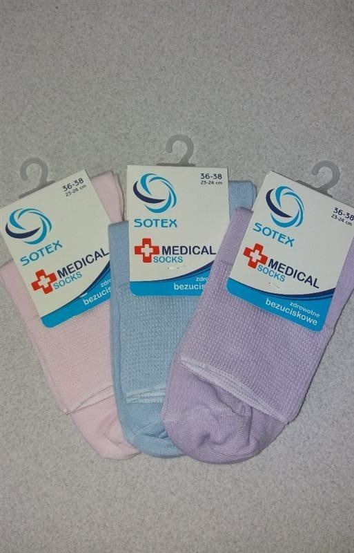 Skarpetki damskie Sotex - Bezuciskowa Skarpetka szary / 4522