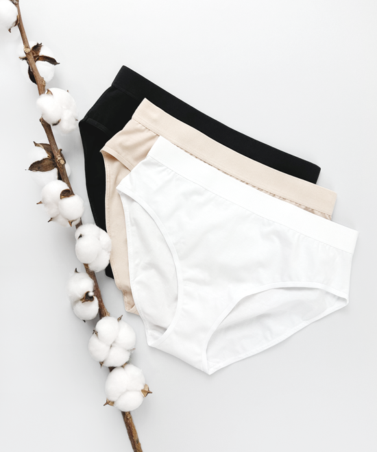 Bawełniane figi Gorteks Alana/F/MIX trójpak w 3 kolorach