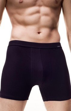 Gładkie bokserki Cornette  Authentic czarny