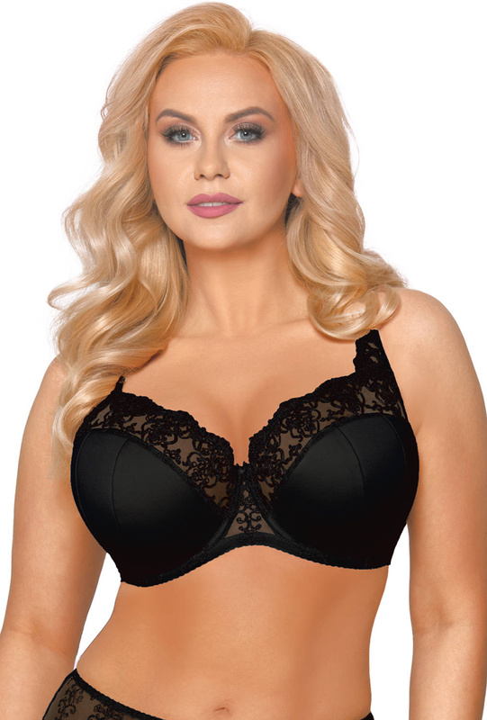 Półusztywniany czarny biustonosz VENA VB-355 semisoft