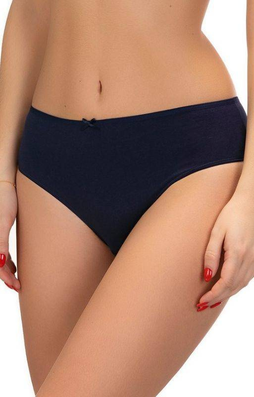 Białe bawełniane gładkie figi damskie Lama - 400 Bikini