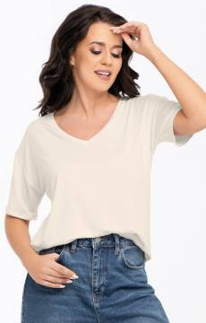 Luźna koszulka damska Babell PATTY WANILIA