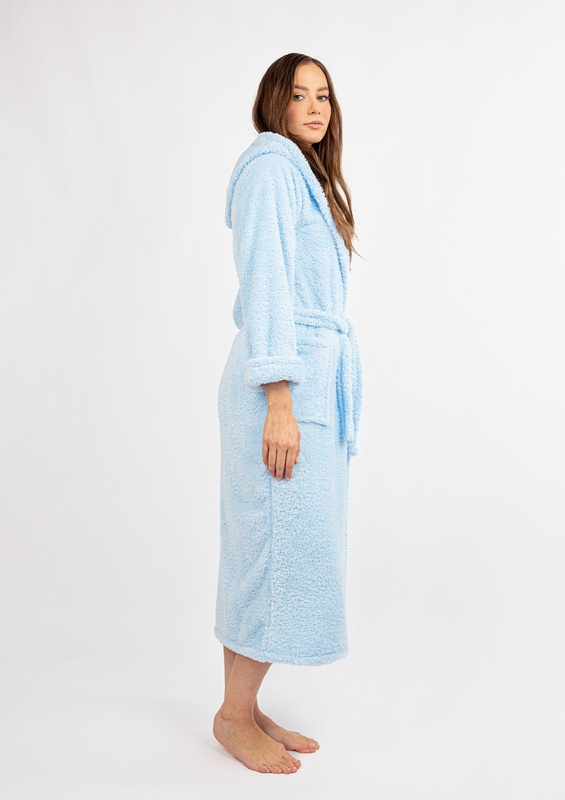 Szlafrok/Podomka DIANA DŁUGA - puch błękit - Dkaren