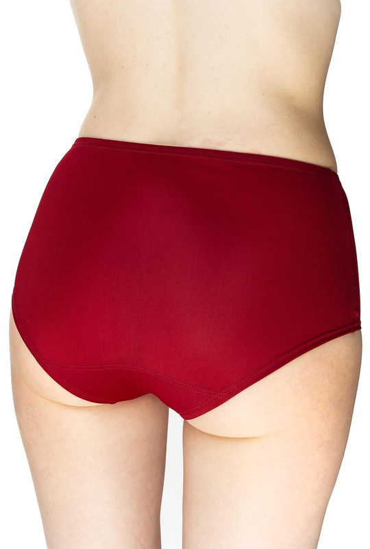 Gładkie figi damskie Eliza z wysokim stanem 4134 burgund - Mewa