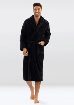 Puchaty szlafrok/Podomka 130 MĘSKA-czarny - Dkaren