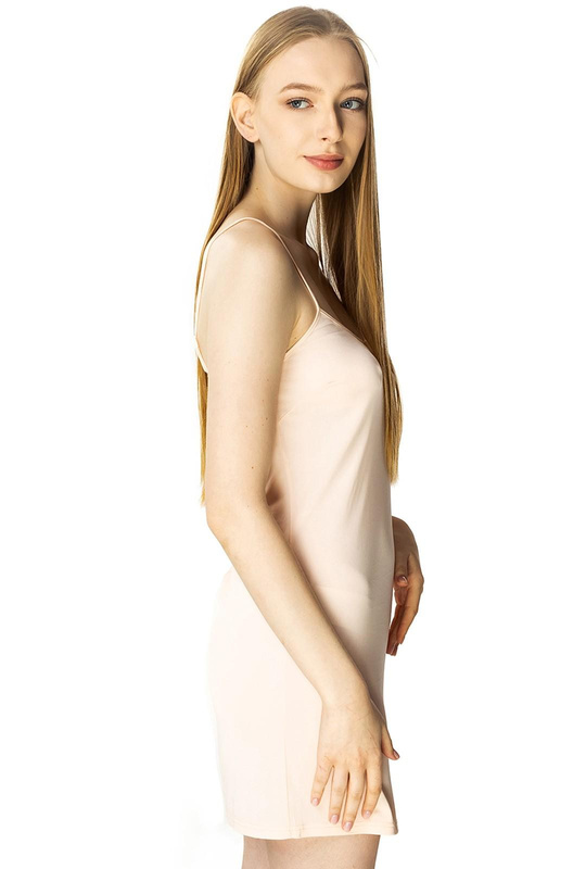 Krótka halka na ramiączkach Mewa Ofelia 6118 łososiowa