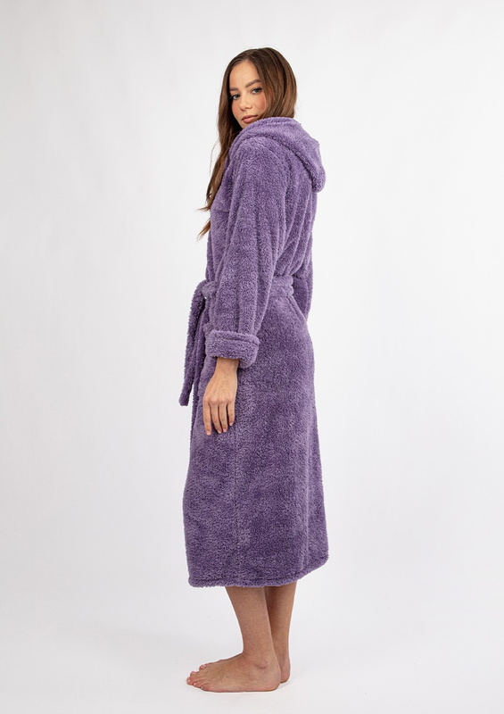 Szlafrok/Podomka DIANA DŁUGA - puch śliwka - Dkaren