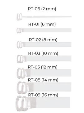 Przezroczyste wymienne ramiączka silikonowe Julimex RT-01 RAMIĄCZKA '6 MM'