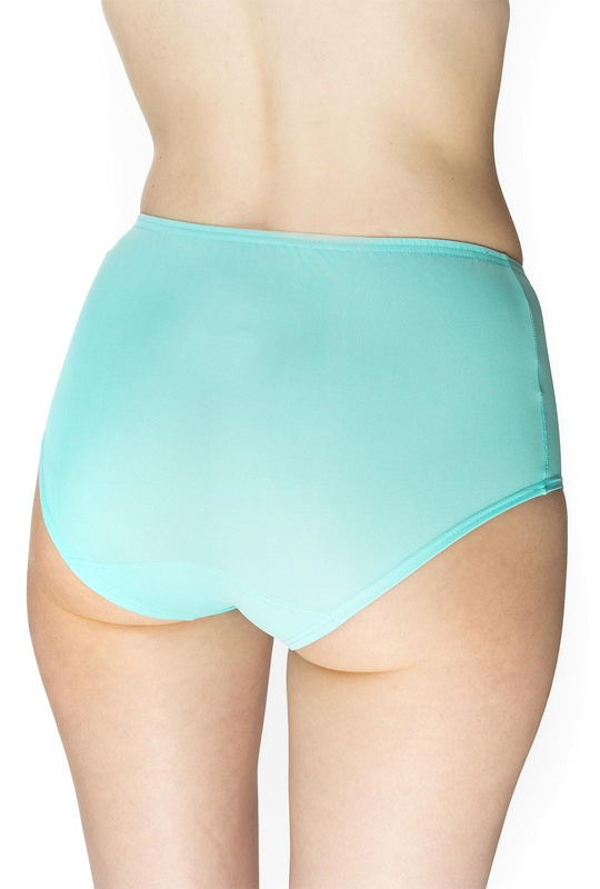 Gładkie figi damskie Eliza z wysokim stanem 4134 turkus - Mewa