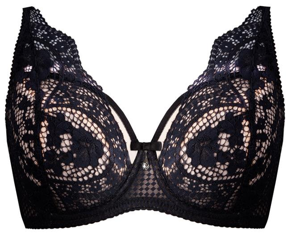 Miękki czarny koronkowy biustonosz Unikat ELIF