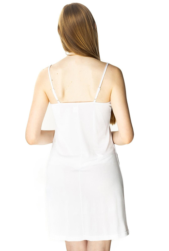 Krótka halka na ramiączkach Mewa Ofelia 6118 ecru