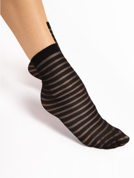 Damskie skarpetki w czarne paski Fiore IZZY 20 den