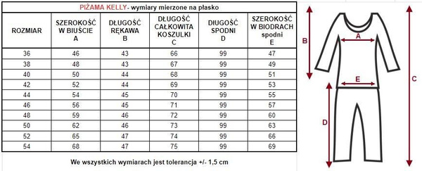 Bawełniana piżama damska Mewa Kelly