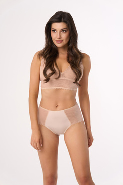 Klasyczne bawełniane figi damskie z koronką 209 Babell -BEIGE