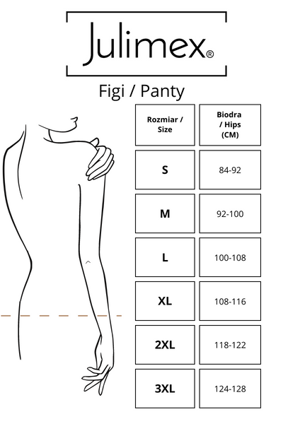 Bezszwowe czerwone figi Julimex CHEEKIE