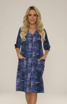 Welurowa  podomka na zamek - 431 De Lafense w kolorze jagodowym