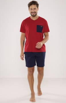 Piżama męska z szortami De Lafense 646 Kevin