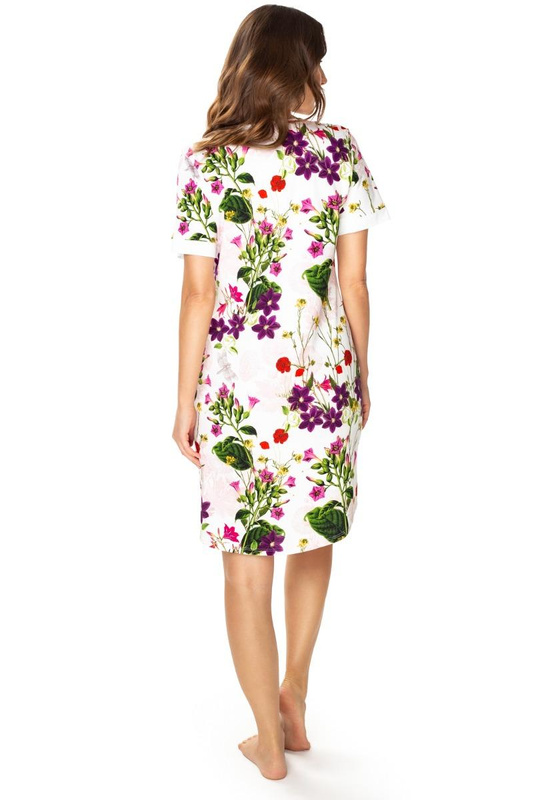 Koszula nocna Nataly w kwiaty 6669 - Mewa