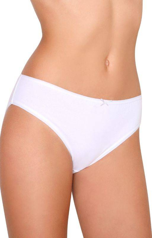 Beżowe bawełniane gładkie figi damskie Lama - 400 Bikini