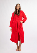 Szlafrok/ Podomka DIANA DŁUGA CZERWONA - puch czerwony - Dkaren