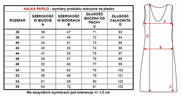 Damska halka Papilo z motylkiem na biuście 6278 ecru - Mewa