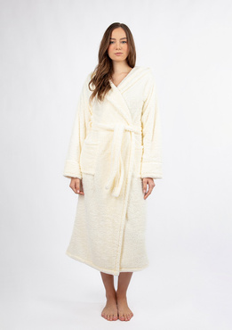 Szlafrok/Podomka DIANA DŁUGA - puch ecru  - Dkaren
