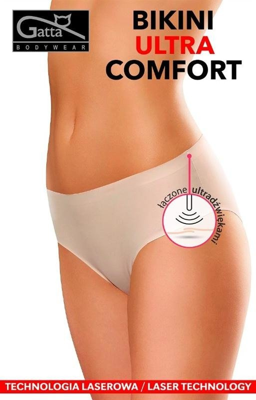 Gatta figi Bikini ULTRA Comfort laserowo cięte, nie odznaczają się pod ubraniem / białe