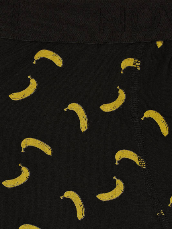 Czarne bokserki męskie w banany Noviti BB06-M-04