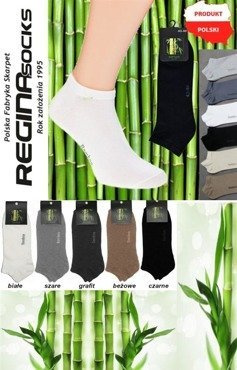 Uniwersalne, przewiewne stopki Regina Bambus / białe