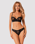 Koronkowy komplet bielizny: biustonosz i figi Obsessive Serena Love