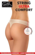 Czarne stringi Gatta ULTRA Comfort - laserowo cięte, nie odznaczają się pod ubraniem.