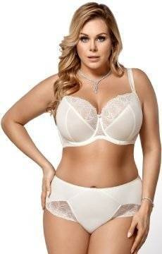 Kremowy biustonosz na duże biusty Gorsenia k425 CASABLANCA