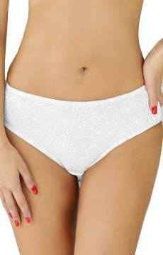 Białe figi z ozdobnym haftem Unikat BONA