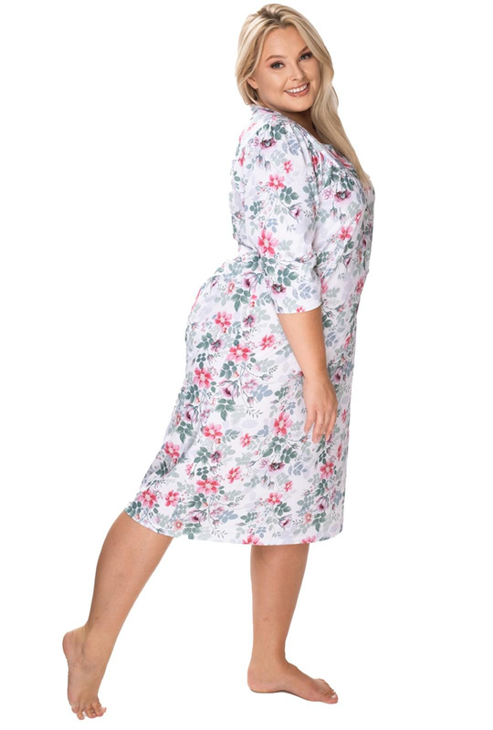 Bawełniana koszula nocna w kwiaty Mewa Adelajda