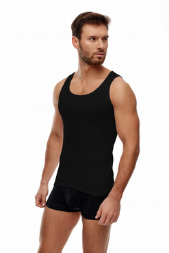 Czarny bawełniany podkoszulek męski BP004