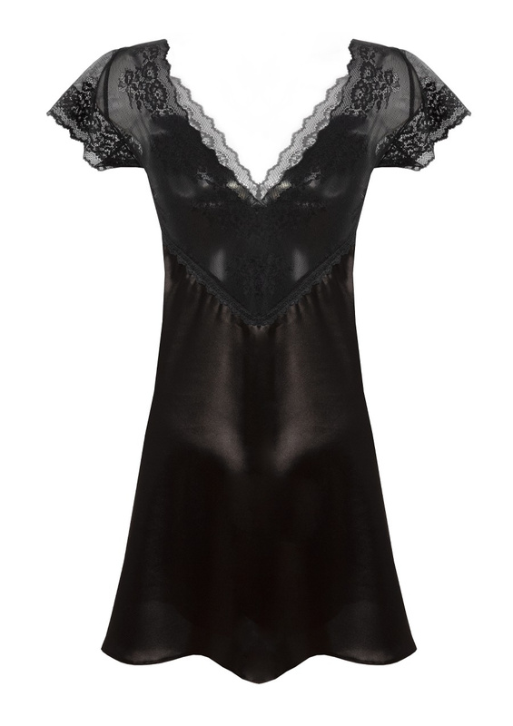 Halka JOSEPHINE - satyna czarny - Dkaren