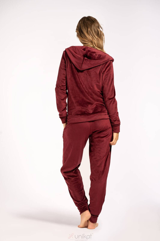 Wygodny dres Unikat MAJA bordowy