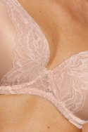 Biustonosz usztywniany z koronką - beżowy Kiara/B5 - Gorteks