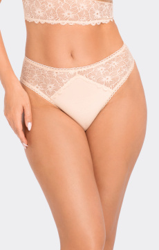 Koronkowe beżowe figi damskie Babell 191