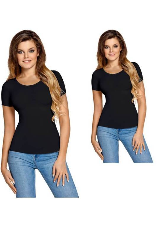 Dopasowana bluzka damska z krótkim rękawem Babell CARLA