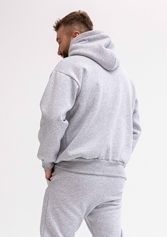 Sportowa bluza męska z kapturem DK-K-B14 męska - czarny bawełna gruba - Dkaren