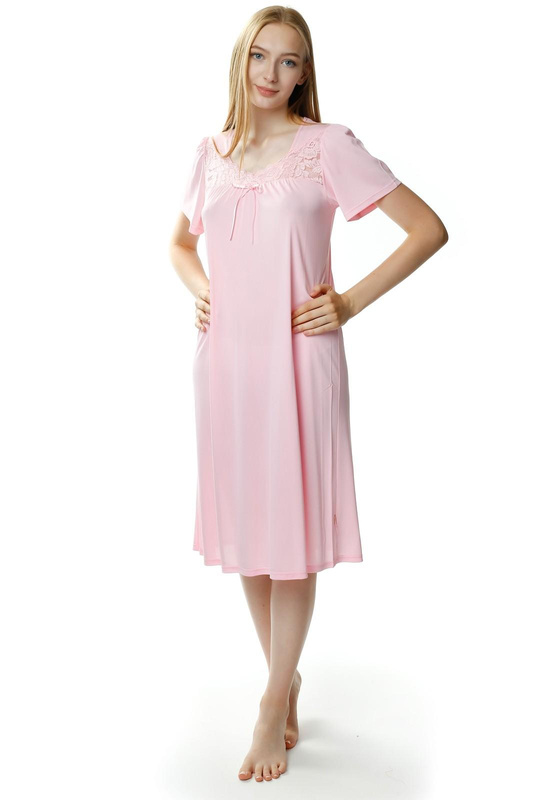 Kobieca koszula nocna Berenika 1693 różowy - Mewa