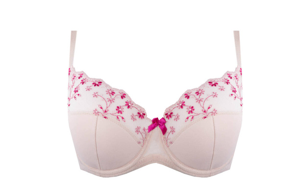 Półusztywniany biustonosz Unikat VIVIAN w delikatne różowe kwiatuszki