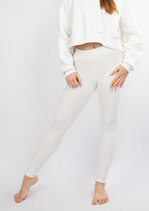 Legginsy DK-K-B13 - ercu bawełna prążki - Dkaren