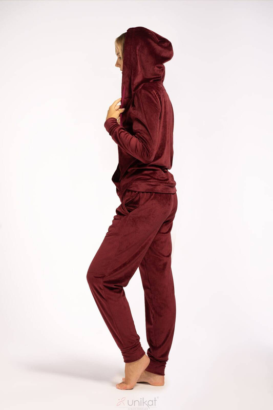 Wygodny dres Unikat MAJA bordowy