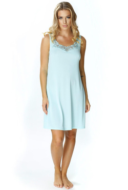 Koszulka damska nocna AURORA z ładnym dekoltem 6385 mięta - Mewa