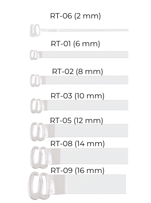 Przezroczyste wymienne ramiączka silikonowe Julimex RT-108 RAMIĄCZKA '4 MM'