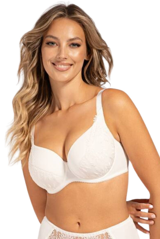 Kremowy biustonosz usztywniany Unikat NEVA