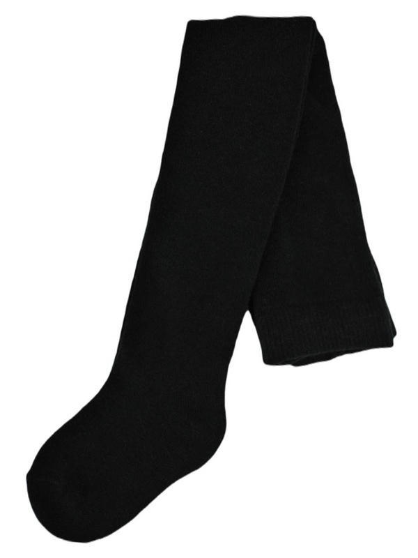 Gładkie czarne rajstopki bawełniane Noviti RB001