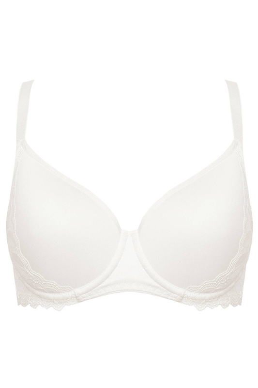 Usztywniany bezszwowy biustonosz Gorteks Eclipse gładki z koronką (ECLIPSE/B5/KREMOWY)